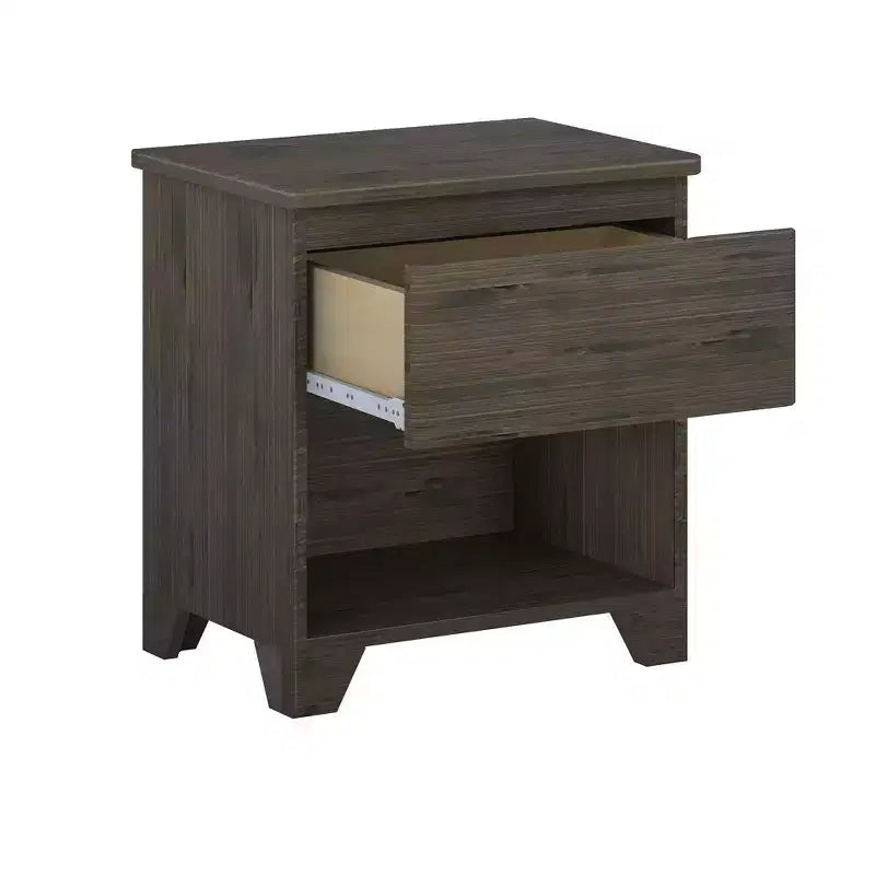 Max & Lily Nightstand, Solid Wood Bedside Side Tables with Storage Drawer for Bedroom
