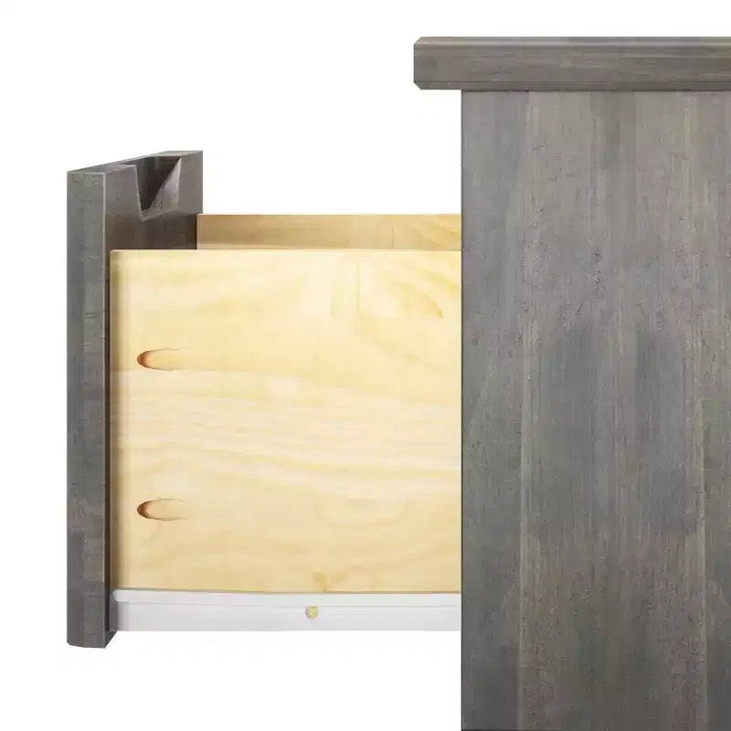 Max & Lily Nightstand, Solid Wood Bedside Side Tables with Storage Drawer for Bedroom