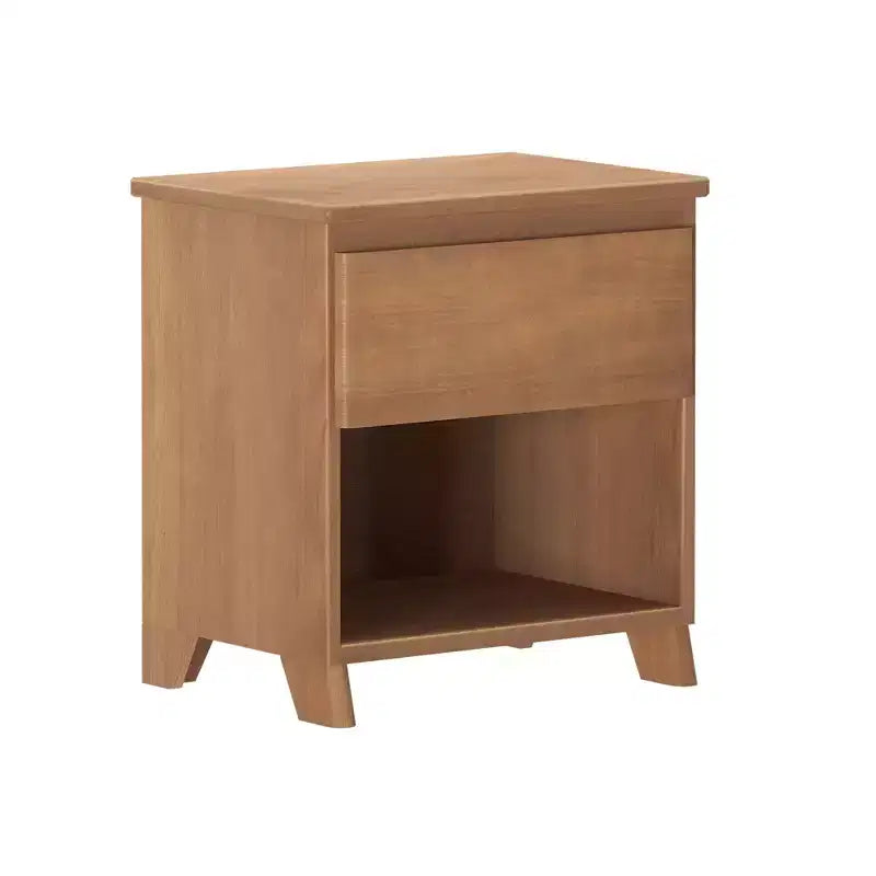 Max & Lily Nightstand, Solid Wood Bedside Side Tables with Storage Drawer for Bedroom