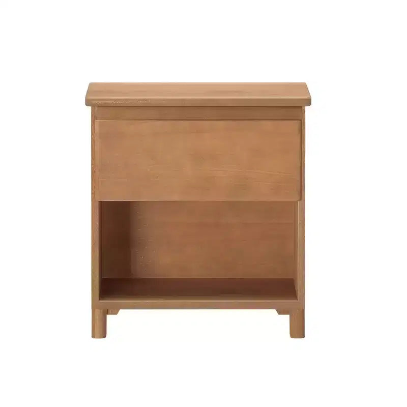 Max & Lily Nightstand, Solid Wood Bedside Side Tables with Storage Drawer for Bedroom