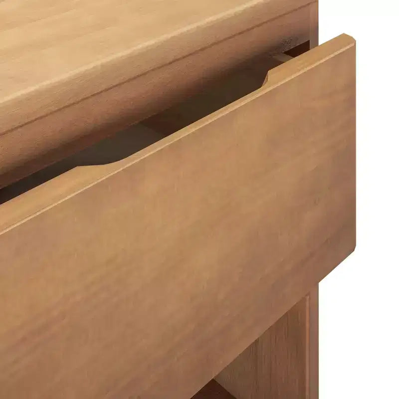 Max & Lily Nightstand, Solid Wood Bedside Side Tables with Storage Drawer for Bedroom