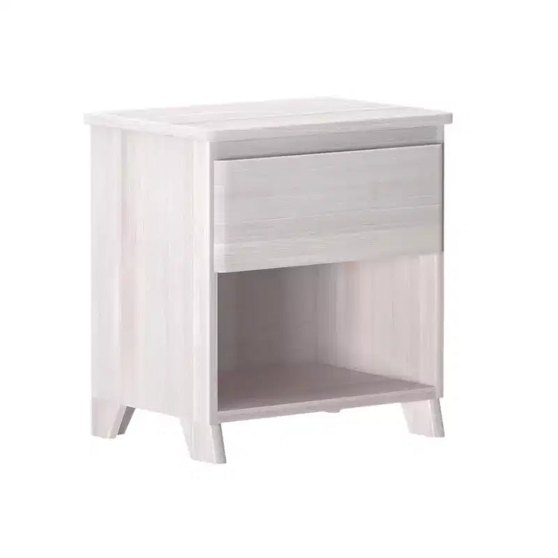 Max & Lily Nightstand, Solid Wood Bedside Side Tables with Storage Drawer for Bedroom