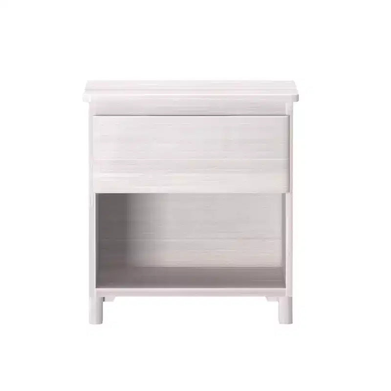 Max & Lily Nightstand, Solid Wood Bedside Side Tables with Storage Drawer for Bedroom