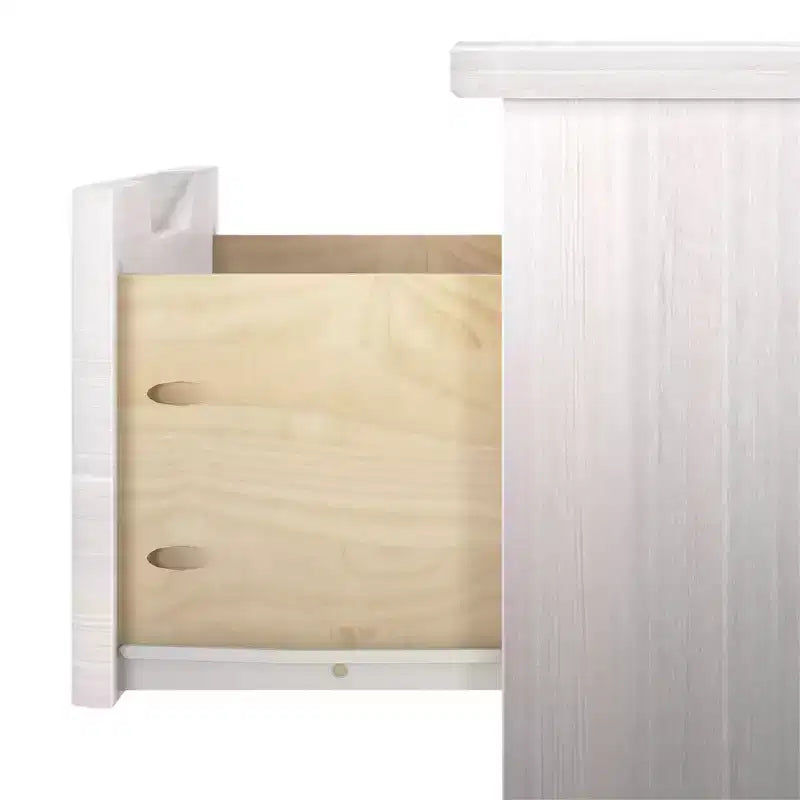 Max & Lily Nightstand, Solid Wood Bedside Side Tables with Storage Drawer for Bedroom