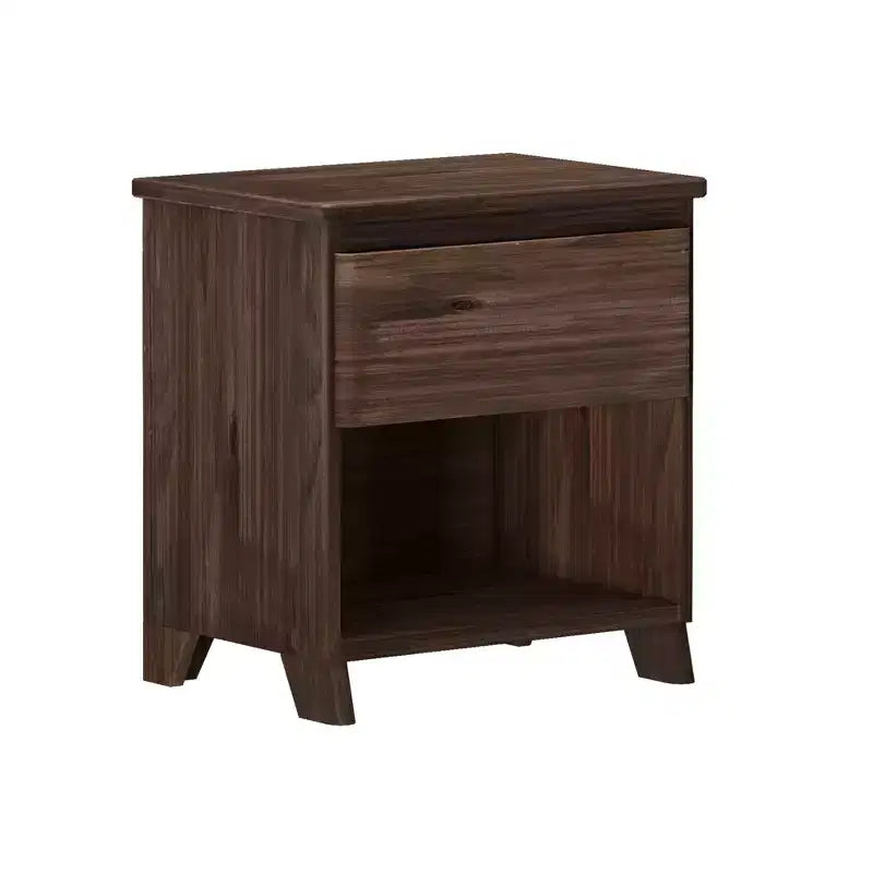 Max & Lily Nightstand, Solid Wood Bedside Side Tables with Storage Drawer for Bedroom