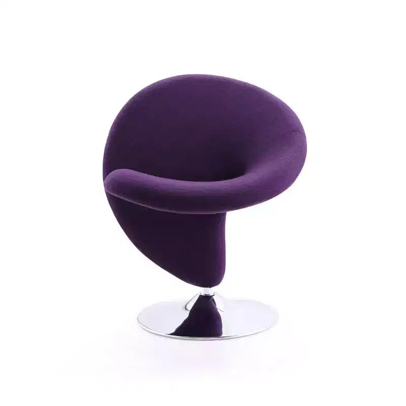 Curl Wool Blend Swivel Accent Chair - Manhattan Comfort