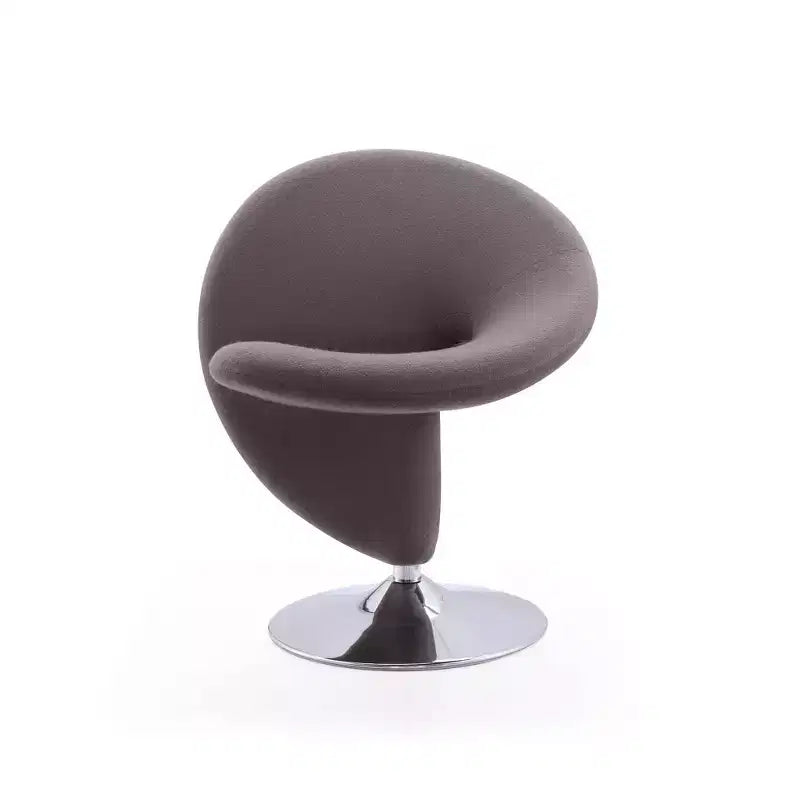 Curl Wool Blend Swivel Accent Chair - Manhattan Comfort