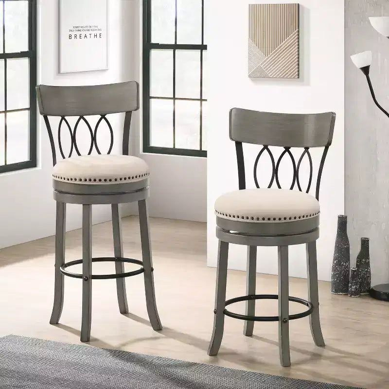 Set of 2 24 Darlowe Swivel Counter Height Barstools - HOMES: Inside + Out