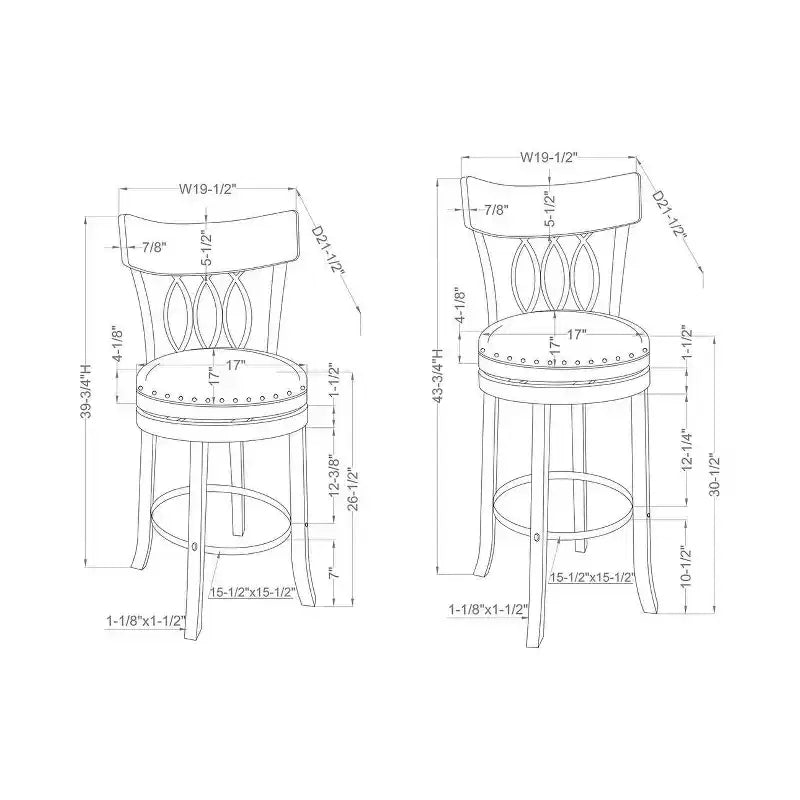 Set of 2 24 Darlowe Swivel Counter Height Barstools - HOMES: Inside + Out