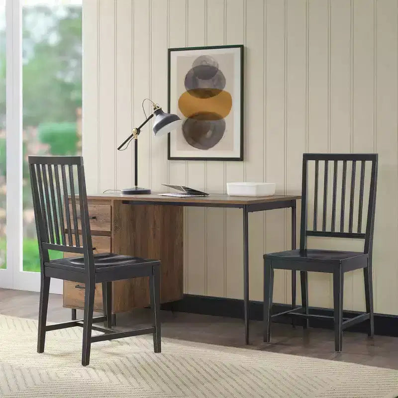 Set of 2 Vienna Wood Dining Armless Chairs - Alaterre Furniture