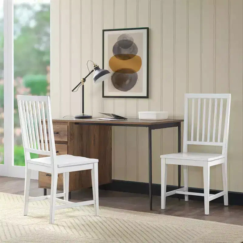 Set of 2 Vienna Wood Dining Armless Chairs - Alaterre Furniture