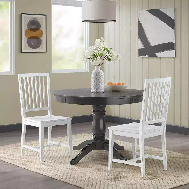 Set of 2 Vienna Wood Dining Armless Chairs - Alaterre Furniture