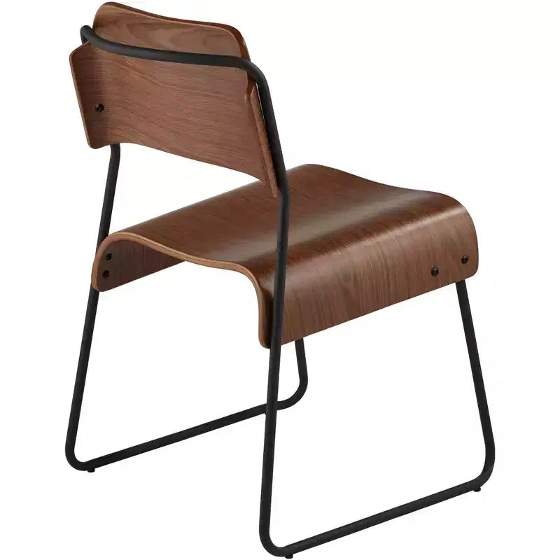 55 Downing Street Mael Modern Bentwood and Steel Chair