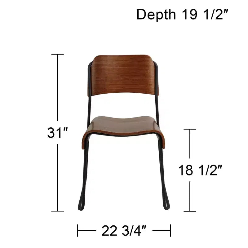 55 Downing Street Mael Modern Bentwood and Steel Chair