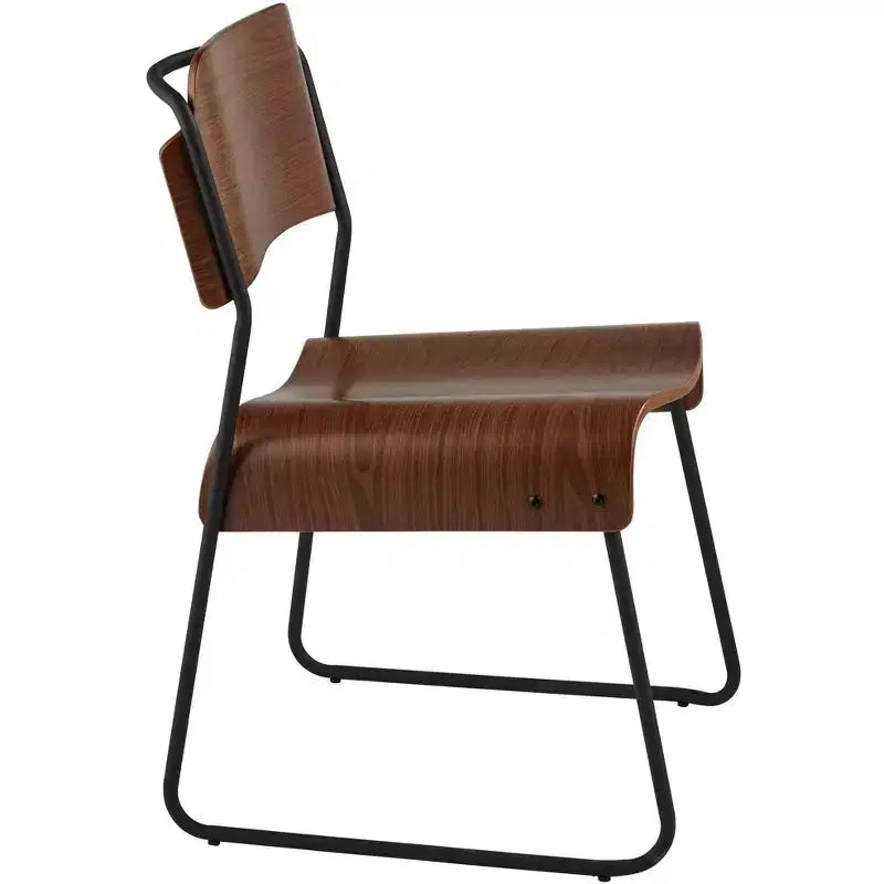 55 Downing Street Mael Modern Bentwood and Steel Chair