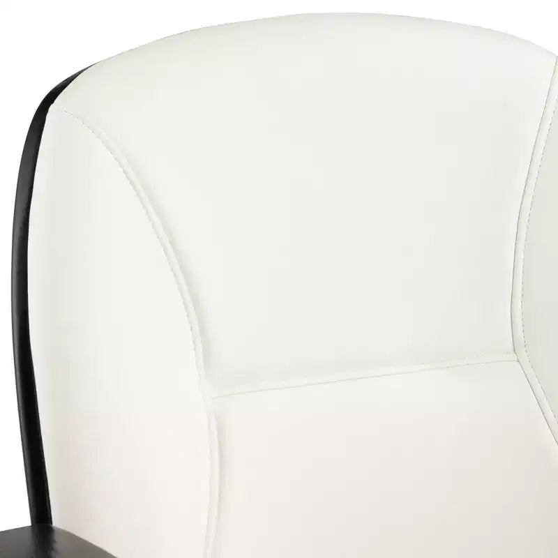 55 Downing Street Julian White Fabric and Steel Adjustable Swivel Office Chair