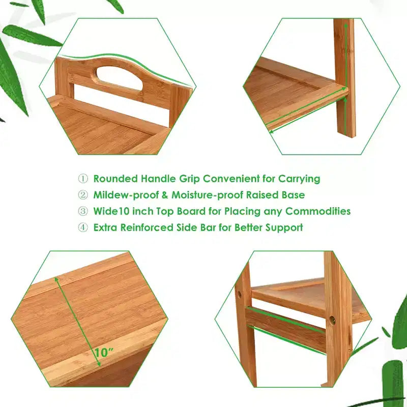 Costway 5-Tier Bamboo Shoe Rack FreeStanding Shoe Shelf Entryway Shoe Storage Organizer