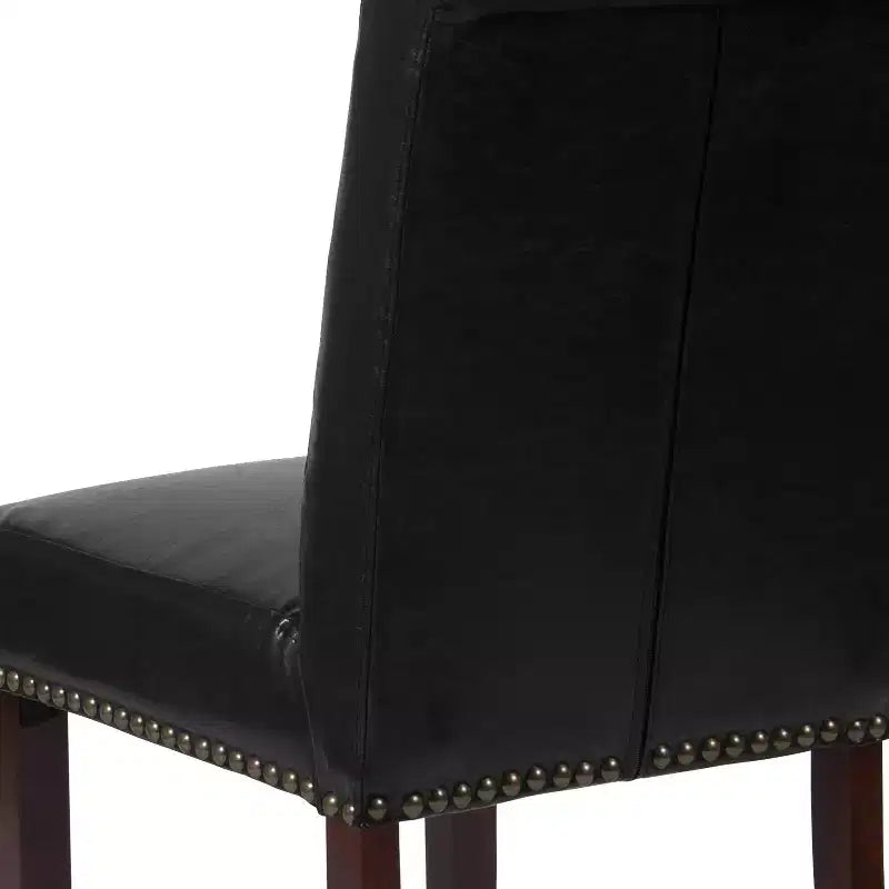Merrick Lane Upholstered Parsons Chair with Nailhead Trim