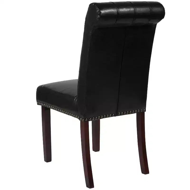 Merrick Lane Upholstered Parsons Chair with Nailhead Trim