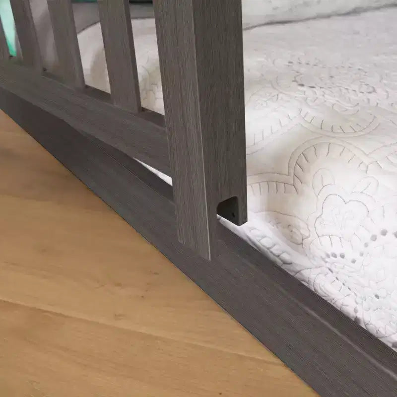 Max & Lily Low Twin over Twin Bunk with Stairs and Guard Rail