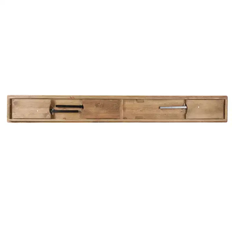 Emma and Oliver 8' x 12 Antique Rustic Solid Pine Folding Farm Bench - Portable Bench