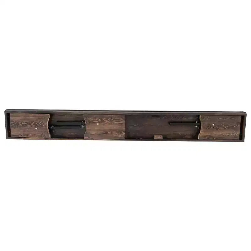 Emma and Oliver 8' x 12 Antique Rustic Solid Pine Folding Farm Bench - Portable Bench