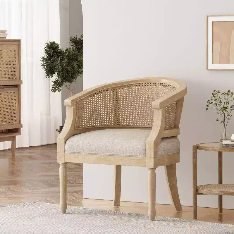 Steinaker French Country Wood and Cane Accent Chair - Christopher Knight Home