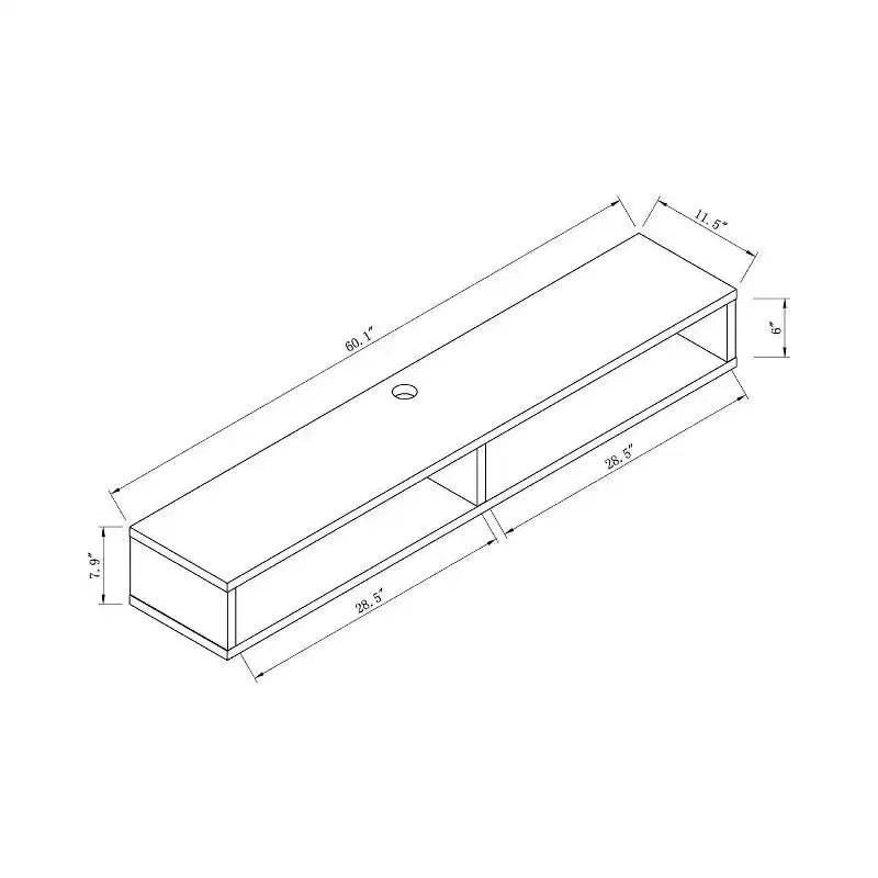Eglantine Floating Console TV Stand for TVs up to 60 - miBasics